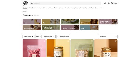 Der Onlineshop vom Shopware Kunden "KoRo"